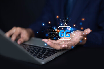 6g technology world better than 5g world where internet is used for communication business background using digital connection concept with people around the world
