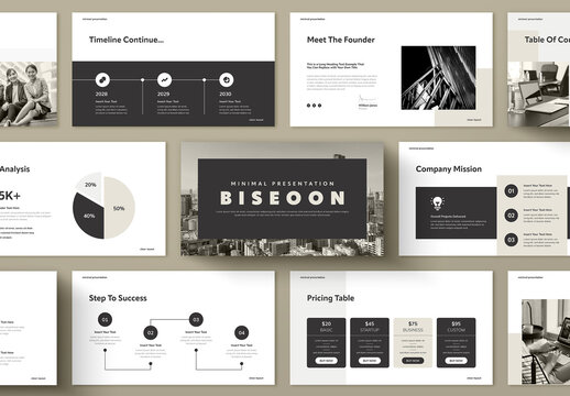 Elegant Minimalist Business Presentation Template for Professional Use