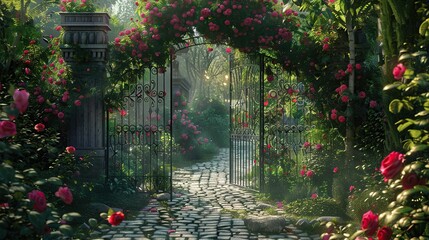 Obraz premium Beautiful charming Garden in home