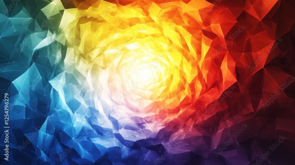 Poster vibrant swirling colors create a mesmerizing spiral pattern illuminating a sense of calm and energy 