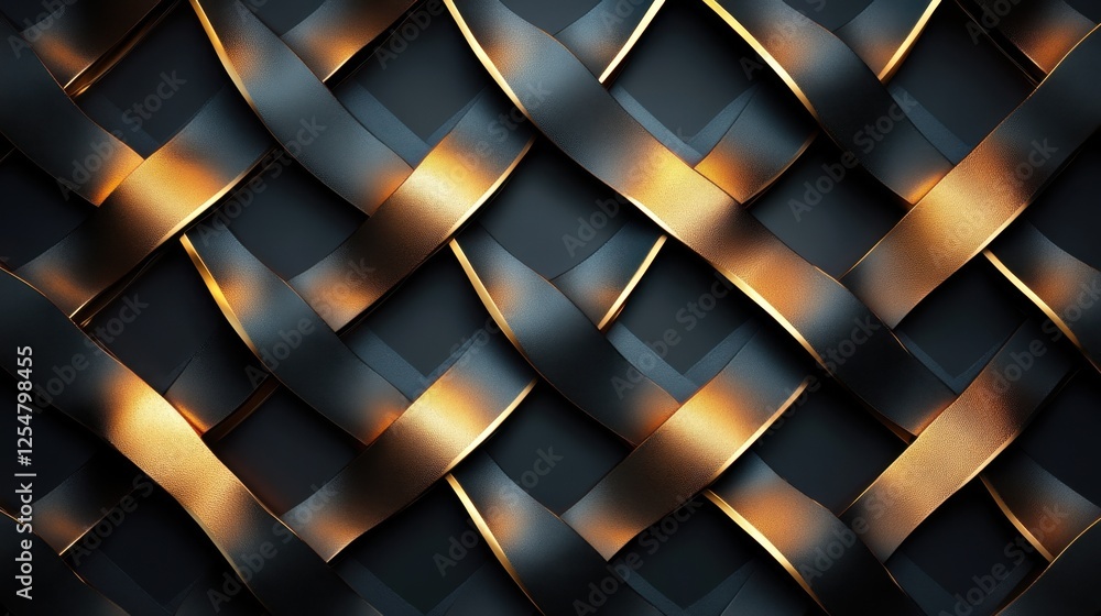 Poster complex woven patterns create an artistic interplay of light and shadow in a contemporary setting