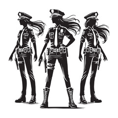  Cop Silhouette - Police Vector - Minimalist Cop Illustration - Cop Design. © Wolfe 