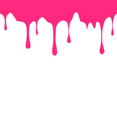 Melted strawberry cream white background