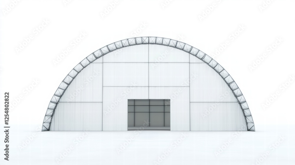 Poster quonset hut architectural design: clean lines and a simple, elegant design characterize this quonset