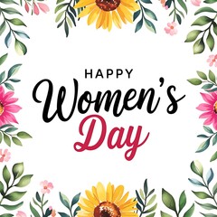 Obraz premium International happy womens day poster