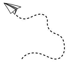Paper Airplane with Line