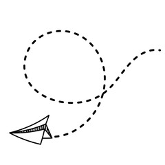 Paper Airplane with Line