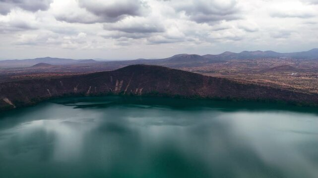 Chala Crater Lake, Kenya drone view