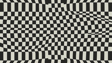 Bold black and white mosaic background with dynamic checkerboard pattern featuring textured tiles