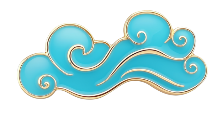 Blue clouds with gold edges