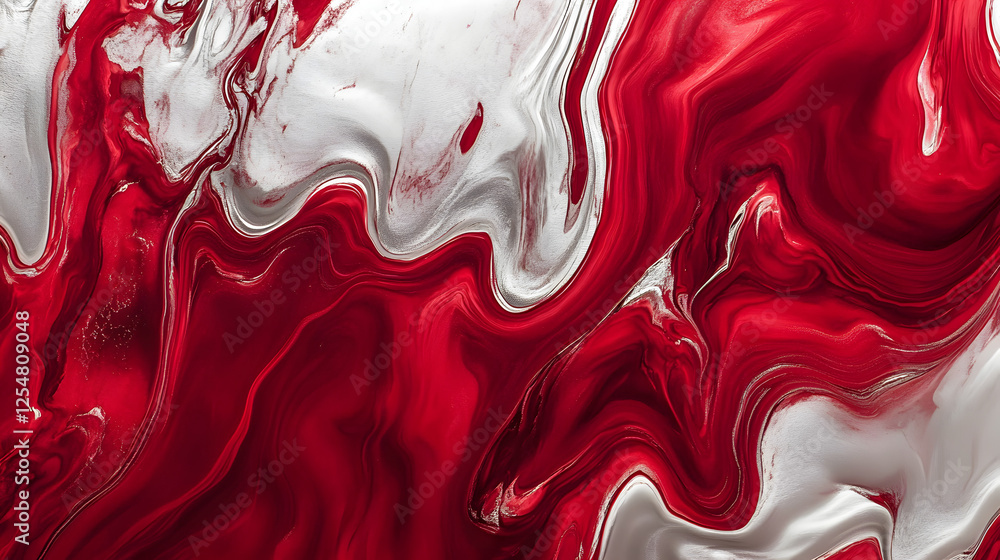 Poster abstract red and white paint texture background with bold color contrast and intricate patterns for 
