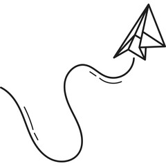Paper Plane Dotted Line