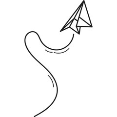 Paper Plane Dotted Line