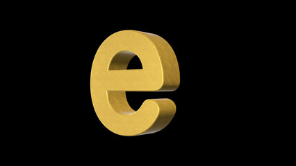 English alphabet Letter E 4k Illustration. Script text labels.