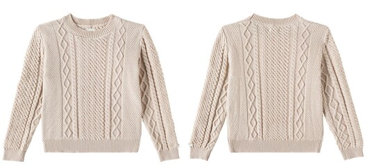 Knitted sweater for kids isolated on a white background. Warm cotton woolen knitted sweater,...