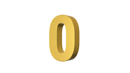 Numeric number 0 4k Illustration. Script text labels.