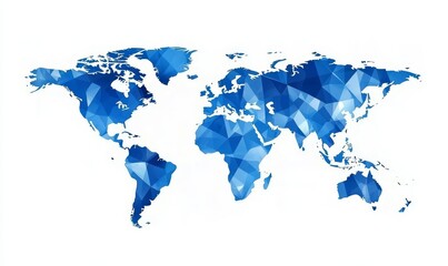 Abstract polygonal world map.