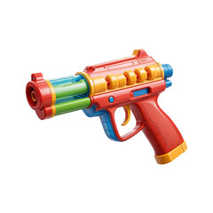 Colorful Plastic Red Water Gun and orange green blue detail for songkran day