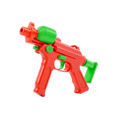Futuristic Red and Green Toy Blaster Water Gun
