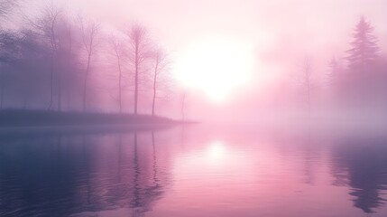 Fototapeta premium A light, misty atmosphere fading from soft gray to muted mauve.