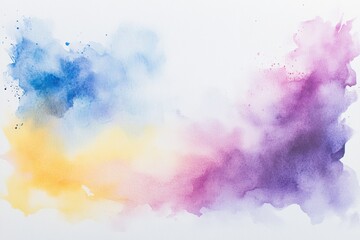 Abstract watercolor painting with vibrant colors.