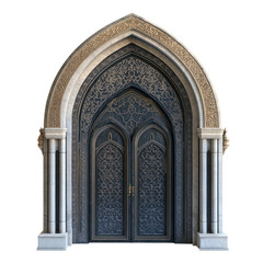 Obraz premium islamic door and window arabic arch isolated on white or transparent background