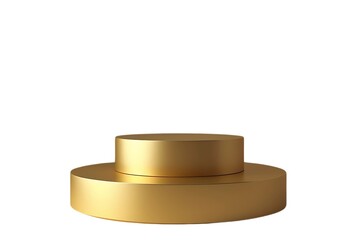 gold podium isolated on white background