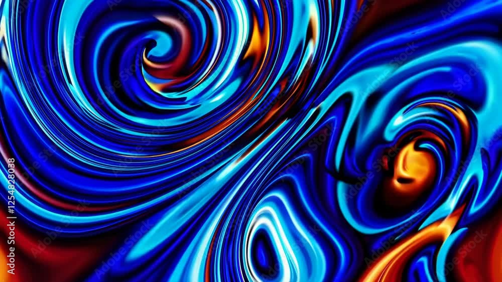 Aufkleber abstract swirling pattern with vibrant colors, flowing motion. modern art and design concept