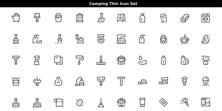 Cleaning set icon 50 icons