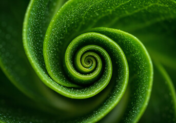 abstract eco background with natural swirl leaf . Generative AI