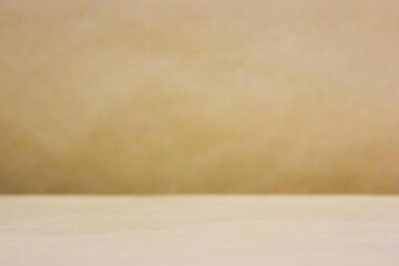 Autumn background room studio with sunlight effect shadow on wall and floor. Summer, spring and cosmetic showroom for product presentation. Minimal beige cream brown backdrop. Mock up design.