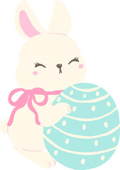 Cute Easter Bunny hug Easter Egg