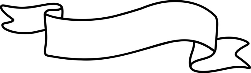 Ribbon Banner Outline