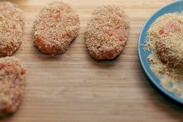 breaded turkeys cutlets