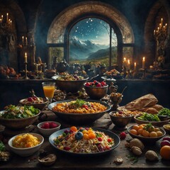 Magical Feast &ndash; Imagine a fantasy world where food has magical properties. What does each dish do, and how does it taste?