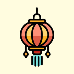 Chinese Lantern Festival Icon Design
