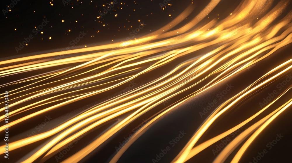 Aufkleber innovation abstract light trail or line dynamic, glowing lines forming a network pattern, showcasing