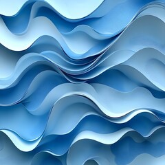 Fototapeta premium A minimalist paper cutout effect forming soft, abstract waves.
