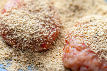 breaded meat cutlets