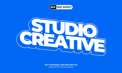 Modern Editable Text Effect Blue Minimalism Projects