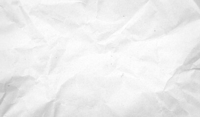 Crumpled piece of white paper grunge background. Recycled craft paper texture background.