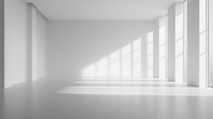 Fototapeta premium Light Dances in a Minimalist Modern Space