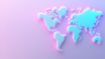 global World Map Abstract world map design with vibrant gradients and glowing nodes, symbolizing global data flow and technology.