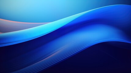 Waves of Blue Flowing Through a Serene Space