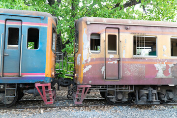 Naklejka premium Old trains that are no longer in use