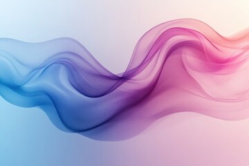 Fototapeta premium Abstract flowing pastel waves, blue to pink. Ideal for website backgrounds, feminine designs, or presentations needing a soft, elegant feel.