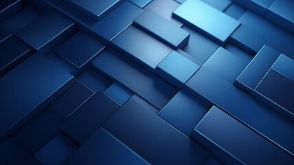 Textured Blue Geometric Shapes Create Modern Art