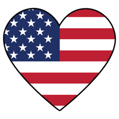 Patriotic Independence Day ClipArt Design for American 4th of July
