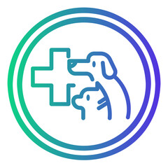 Fototapeta premium veterinarian Line Gradient Icon