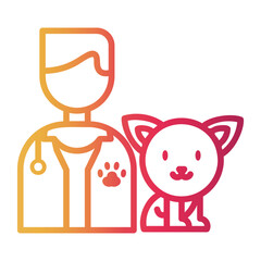 veterinarian Line Gradient Icon